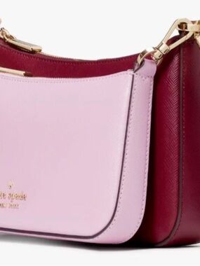 kate spade Pink and Burgundy Leather Two-Pouch Crossbody